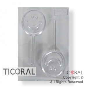MOLDE A 1446 CARITA SMILE C/PALITO 175X135MM APROX TRANSPARENTE x 4
